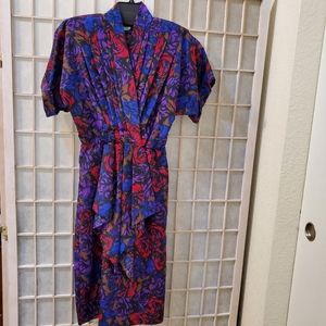 Positive Influence Vintage 80s  Classy Colorful Dress